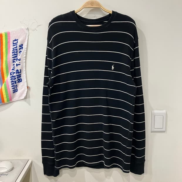 399 폴로 스트라이프 와플 롱슬리브