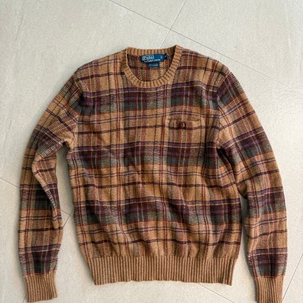 폴로 체크 니트 M