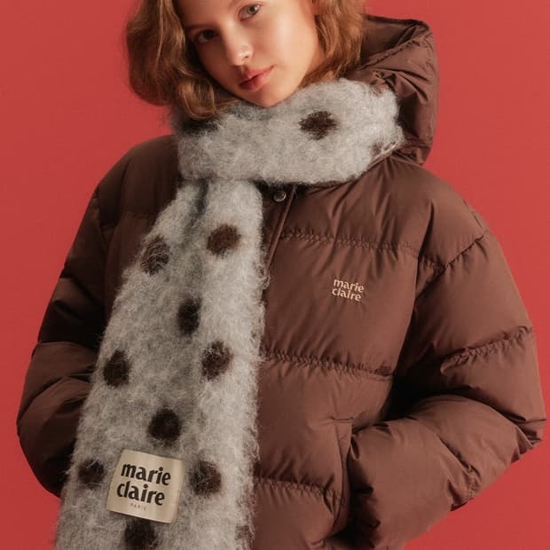 마리끌레르 도트 리버시블 울 머플러