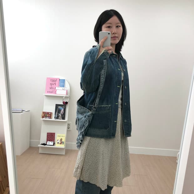 데님 자켓 레이어드 코디 💙