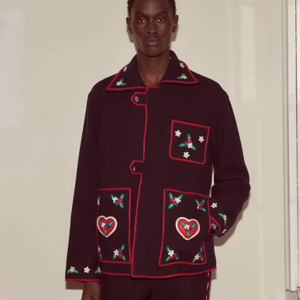 보디 엠브로이더리 케럴 울 자켓 L