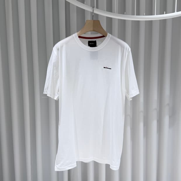 (S+/XXL) / 새상품 키톤 코튼 크루넥 자수 로고 반팔 티셔츠