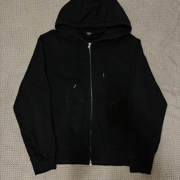 무신사스탠다드 후디드 스웨트 집업 블랙 3XL