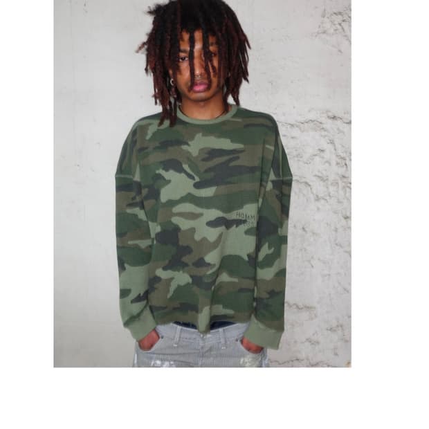홈리스 HEAVY WAFFLE L/S - CAMO