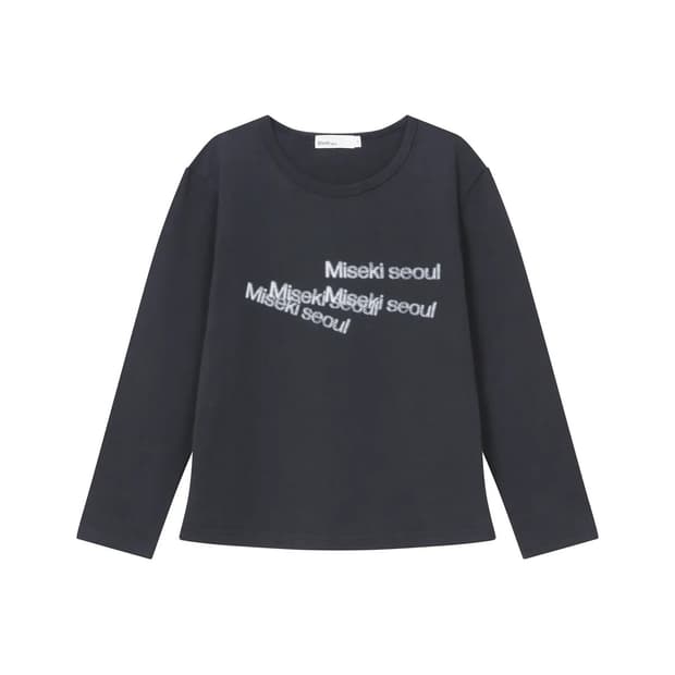 미세키 서울 더스티 로고 롱슬리브 차콜