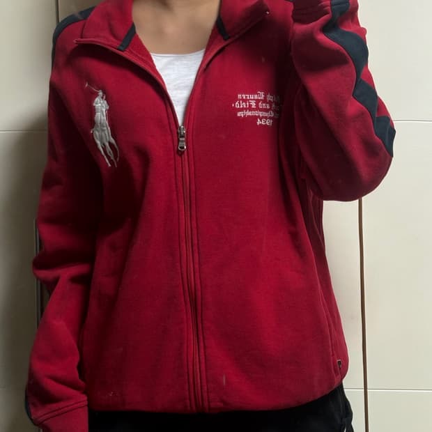 폴로랄프로렌 빅포니 버건디 져지 집업