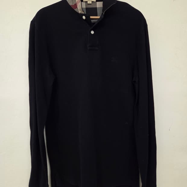 버버리 브릿 남성 카라 긴팔티