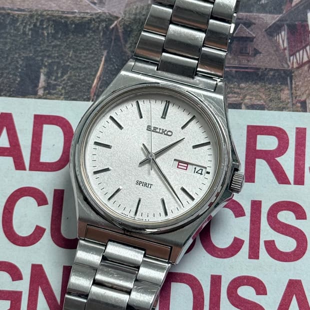 Seiko 세이코 쿼츠 SPRIT 스노우 플레이크 Day-Date 199