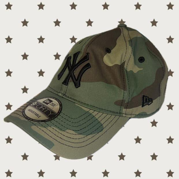 뉴에라 양키스 베이직 카모 밀리터리 언스트럭쳐 볼캡 모자