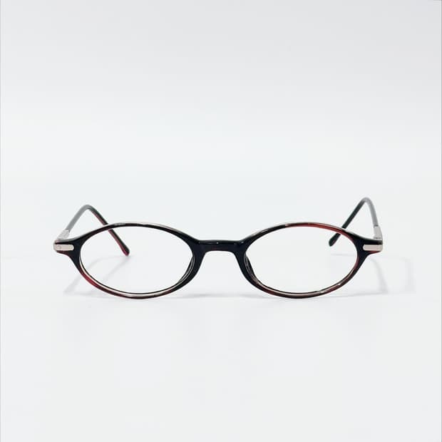 오벌 뿔테 다크버건디 데드스탁 빈티지안경