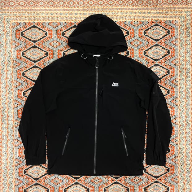 지프 블랙 경량 바람막이 남성L