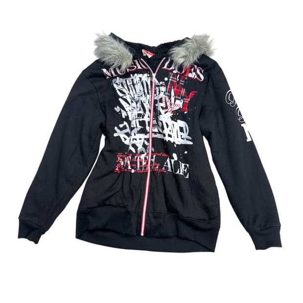 Fur point Punk zip-up 