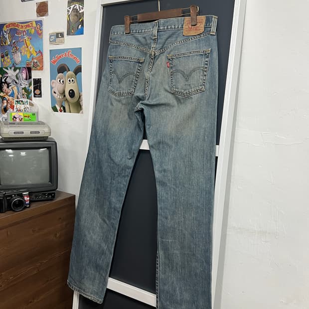 00s Levis 리바이스 501 스트레이트 레그 버튼플라이 데님 팬츠
