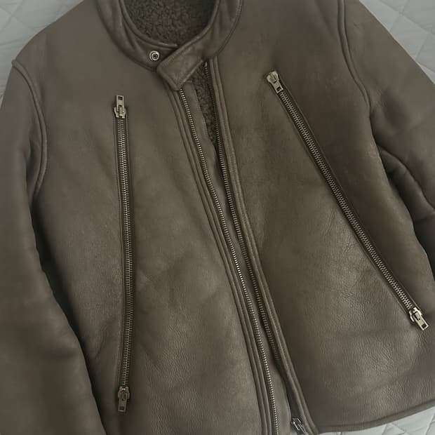 마르지엘라 바이커 무스탕 자켓