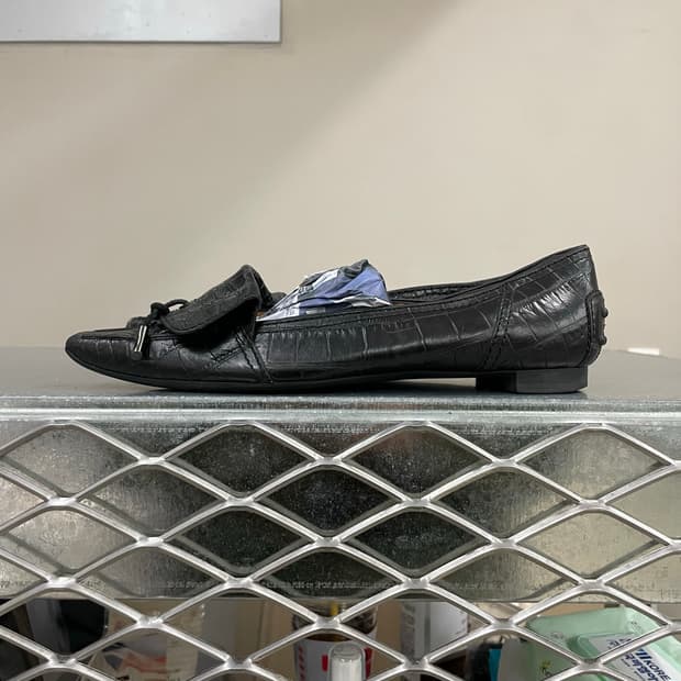 토즈 레더 로퍼 블랙 37.5 