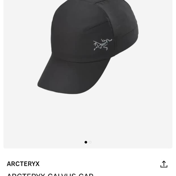 아크테릭스 칼버스 캡 블랙 L XL 판매 