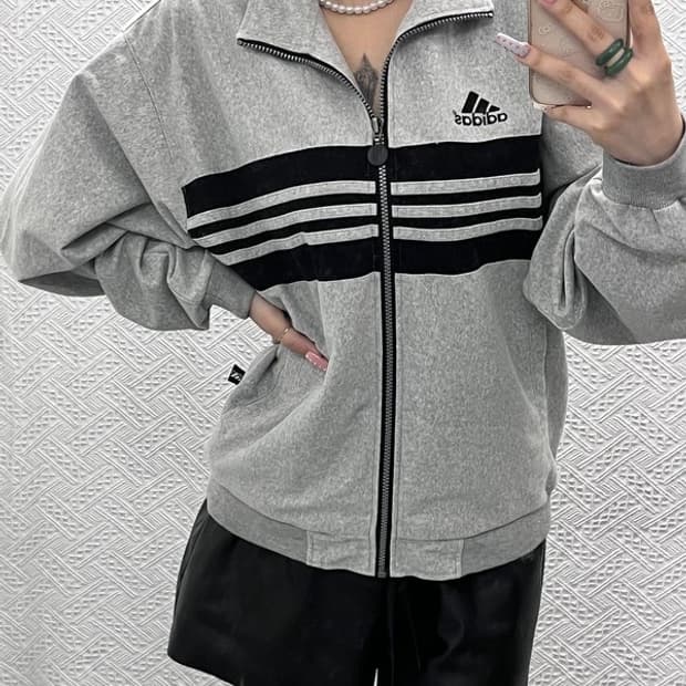 아디다스 빈티지 캐주얼 레트로 스웻 져지 집업 95 C13260