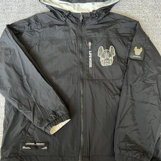 라이프워크빅라독 바람막이 후드 자켓