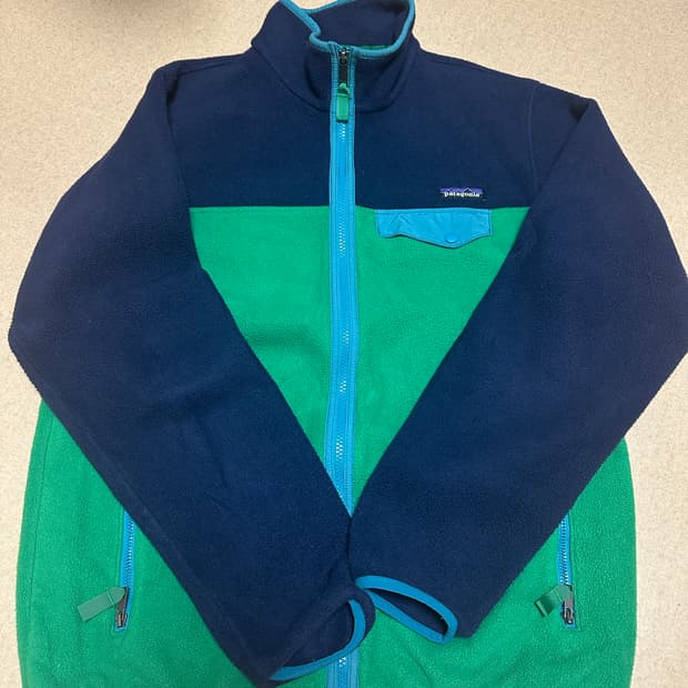 파타고니아 플리스 자켓 네이비 그린