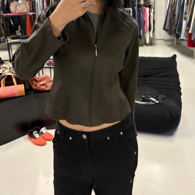 HIROKO BIS minimal jacket brown 