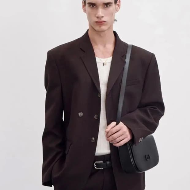 렉토 23fw 버진울 스트라이프 셋업