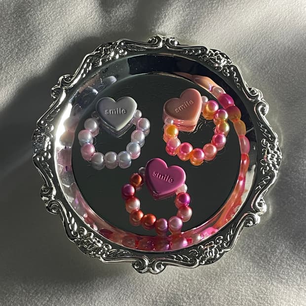 스마일 하트 반지