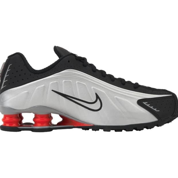 나이키 샥스 R4 메탈릭 실버 레드