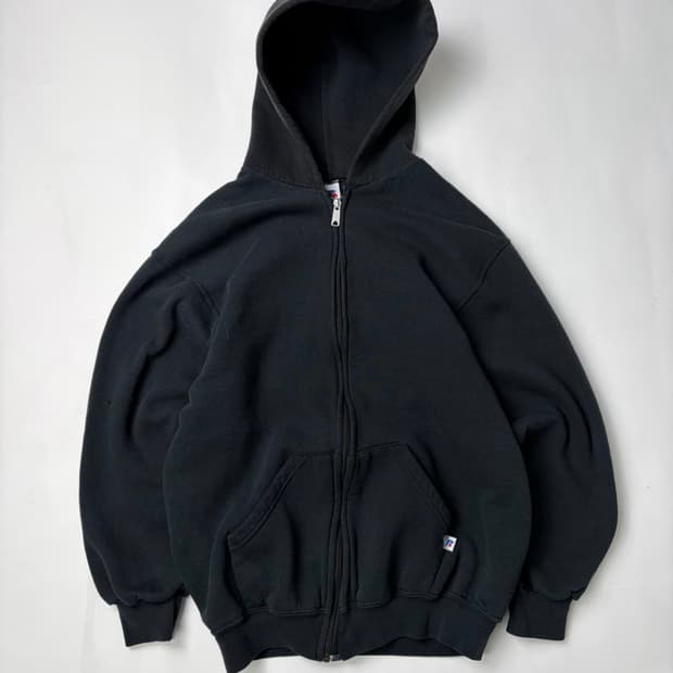 90s Russell Two Tone Zip up Hoodie