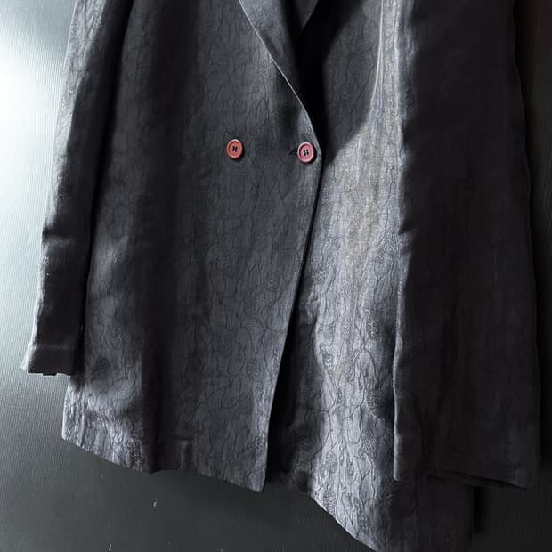 90s Giorgio Armani 실크 자카드 여름 블레이저