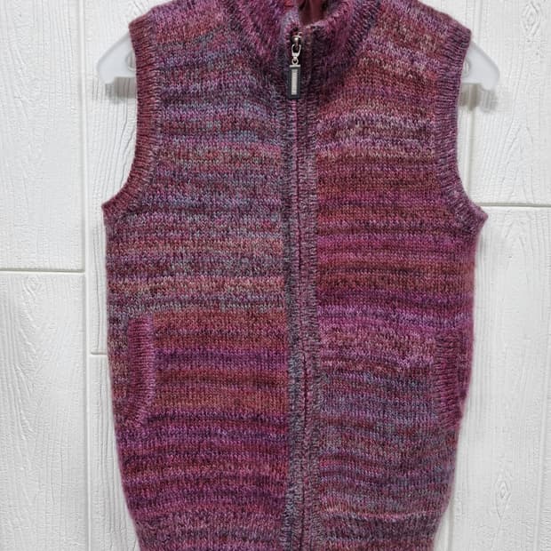 여성 핸드메이드 손뜨개 조끼 55