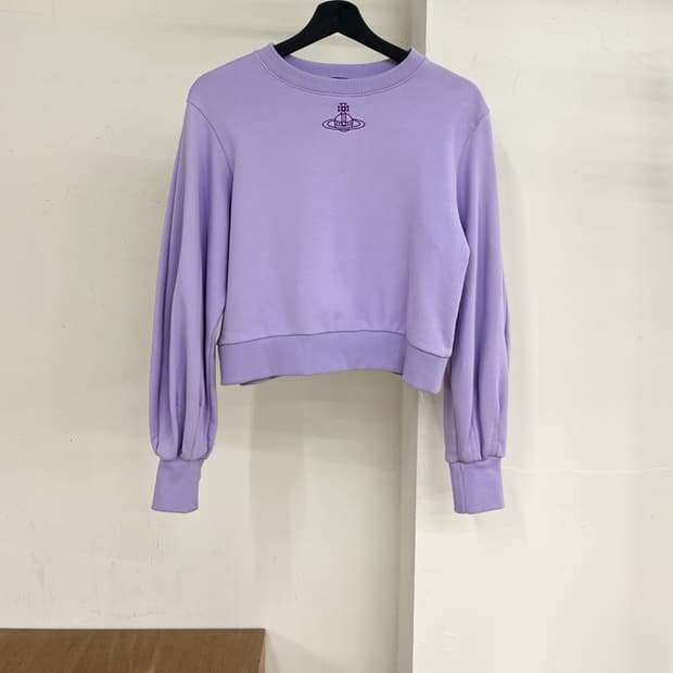 비비안웨스트우드 라벤더 코튼 크루넥 스웻셔츠