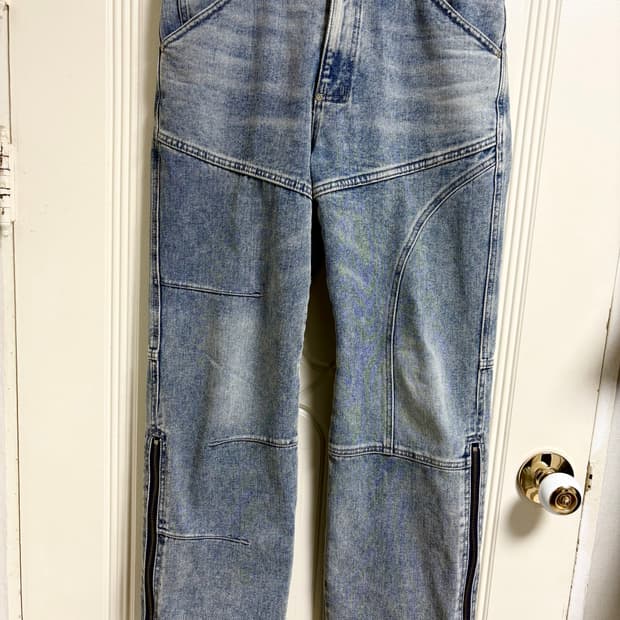 앤더슨벨 블리치 워시드 지퍼 진