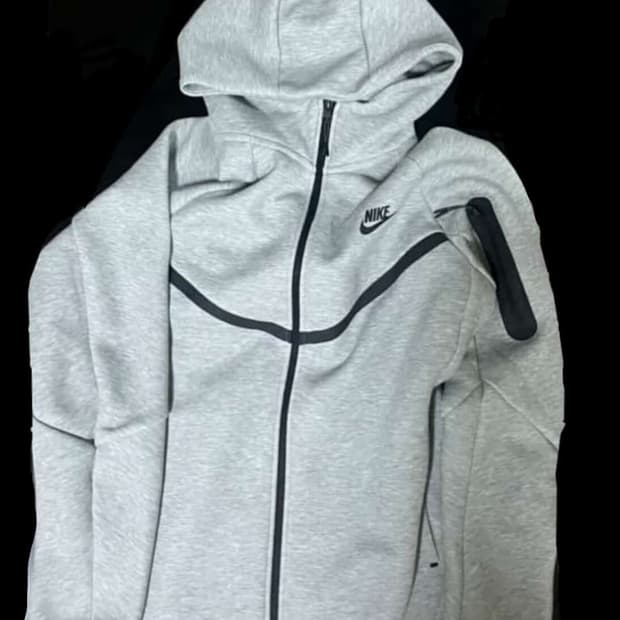 나이키 테크 플리스 풀 집 후드 다크 그레이 헤더