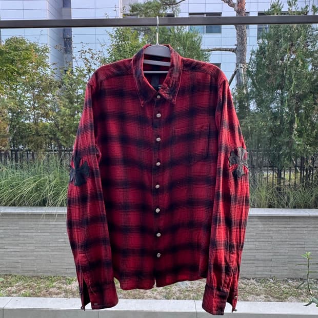 크롬하츠 가죽패치 셔츠 급처