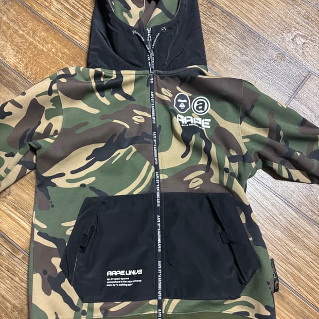 에이프 카모 후드집업