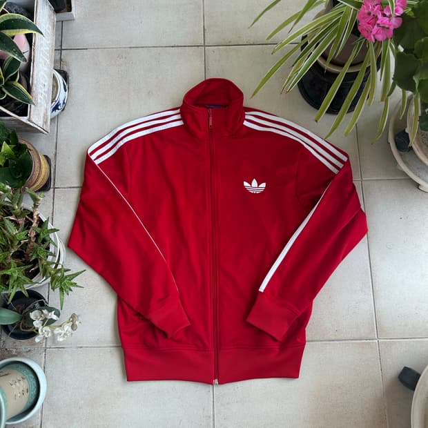 아디다스 파이어버드 트랙탑 져지 빨흰 M 95