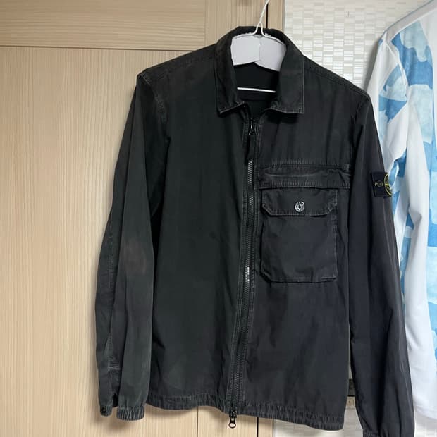 [L]20FW 스톤아일랜드 올드이펙트 와펜 집업 셔츠형 자켓