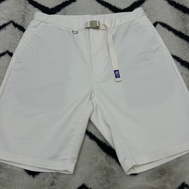 [32]노스페이스 퍼플라벨 벨티드 캐주얼 반바지/옅은 아이보리