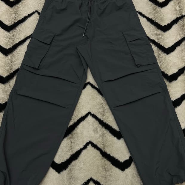 [M]코드그라피 나일론 카고 오버핏 팬츠/챠콜