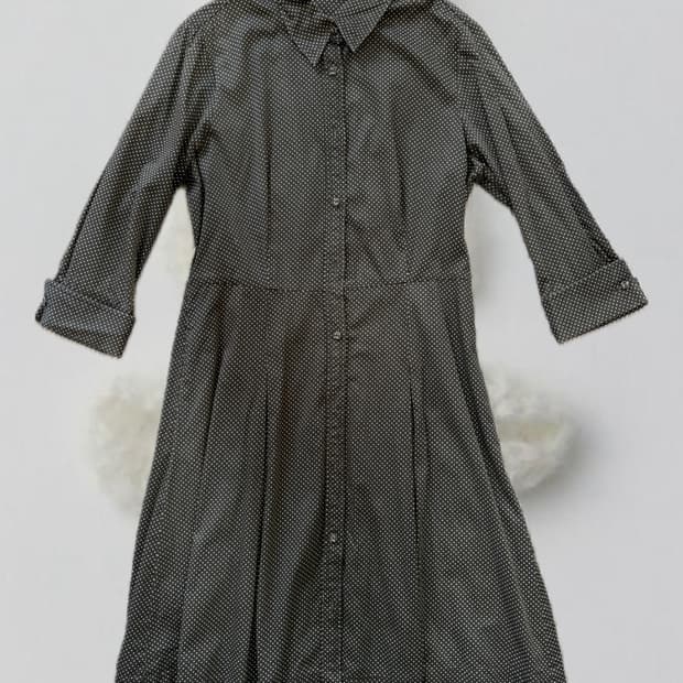 Talbots 도트 롱 셔츠 원피스