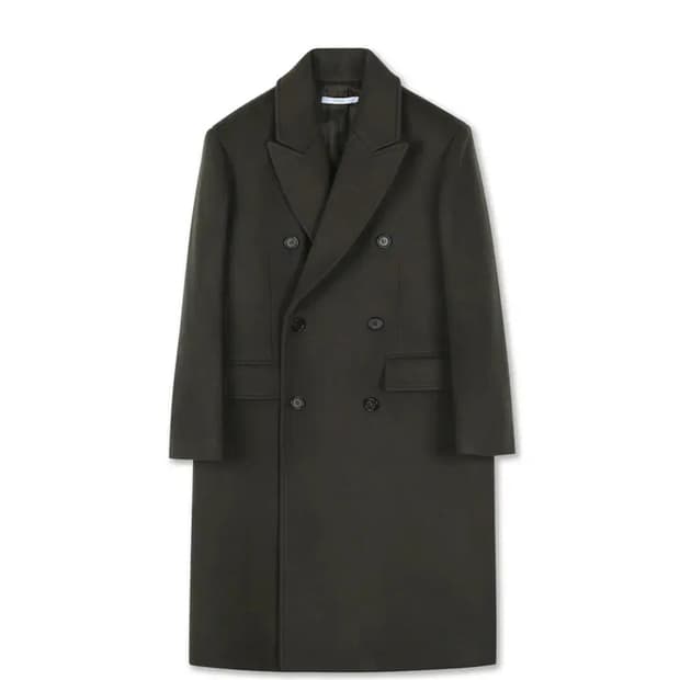 셔터 더블브레스티드 울 코트 S