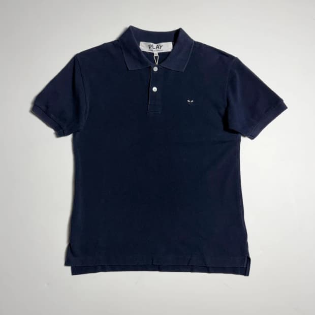 꼼데가르송 우먼스 하트 와펜 반팔 카라 티셔츠 R1960