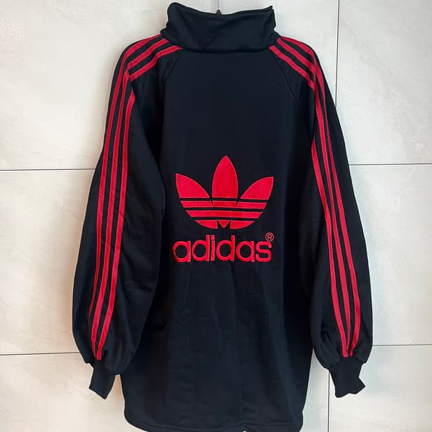 90s 아디다스 파이어버드 검,빨 대장 져지 (L size)