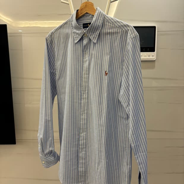 폴로 랄프로렌 스카이 블루 스트라이프 셔츠 M