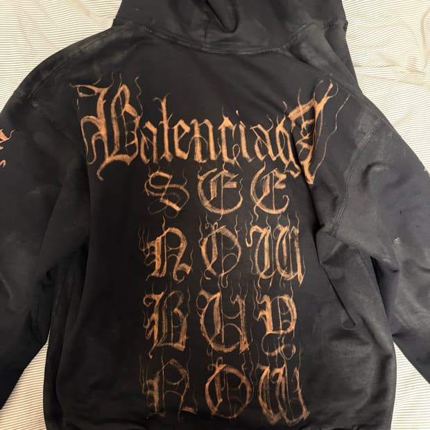 [L]발렌시아가 헤비메탈 후드집업 스몰핏