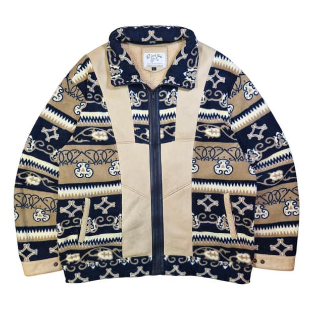 빈티지 램스킨 노르딕 플리스 집업