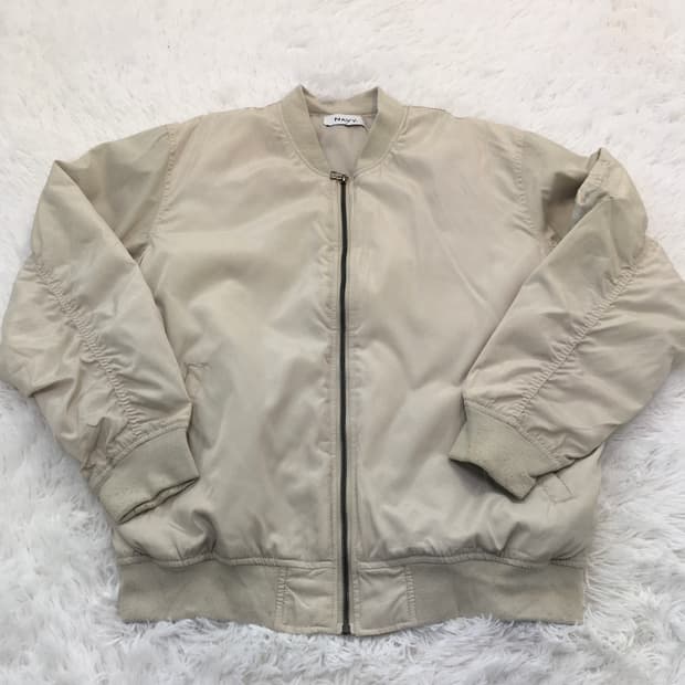 빈티지 아이보리 포켓 항공 점퍼 y2k 스트릿 갸루 펑키 일본빈티지740