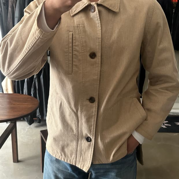 Eddie Bauer 베이지 커버올 초어 자켓