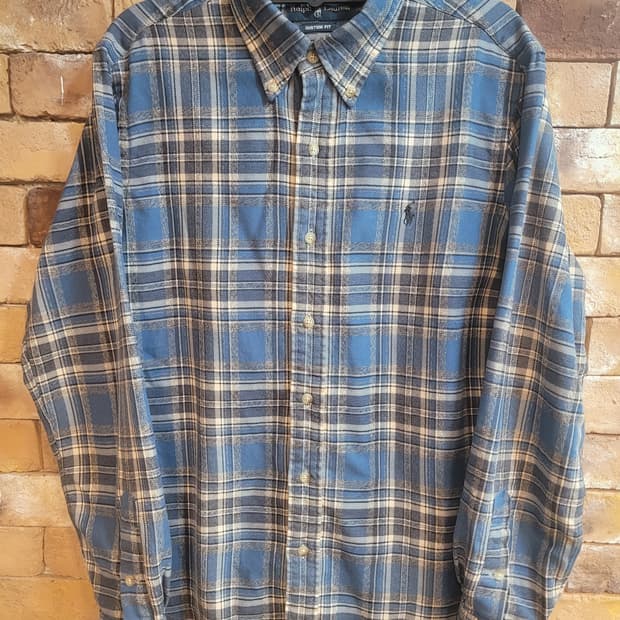 폴로 랄프로렌 체크 플란넬 셔츠 L