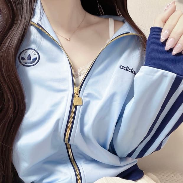 🐰아디다스 스카이블루 부들 져지🩵